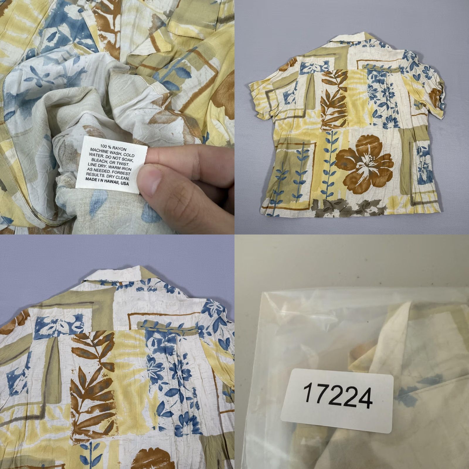 Jams World Jams World Top Womens Large Harvest Button Up Shirt Floral Tropical Rayon Hawaii Size L / US 10 / IT 46 - 8 Thumbnail