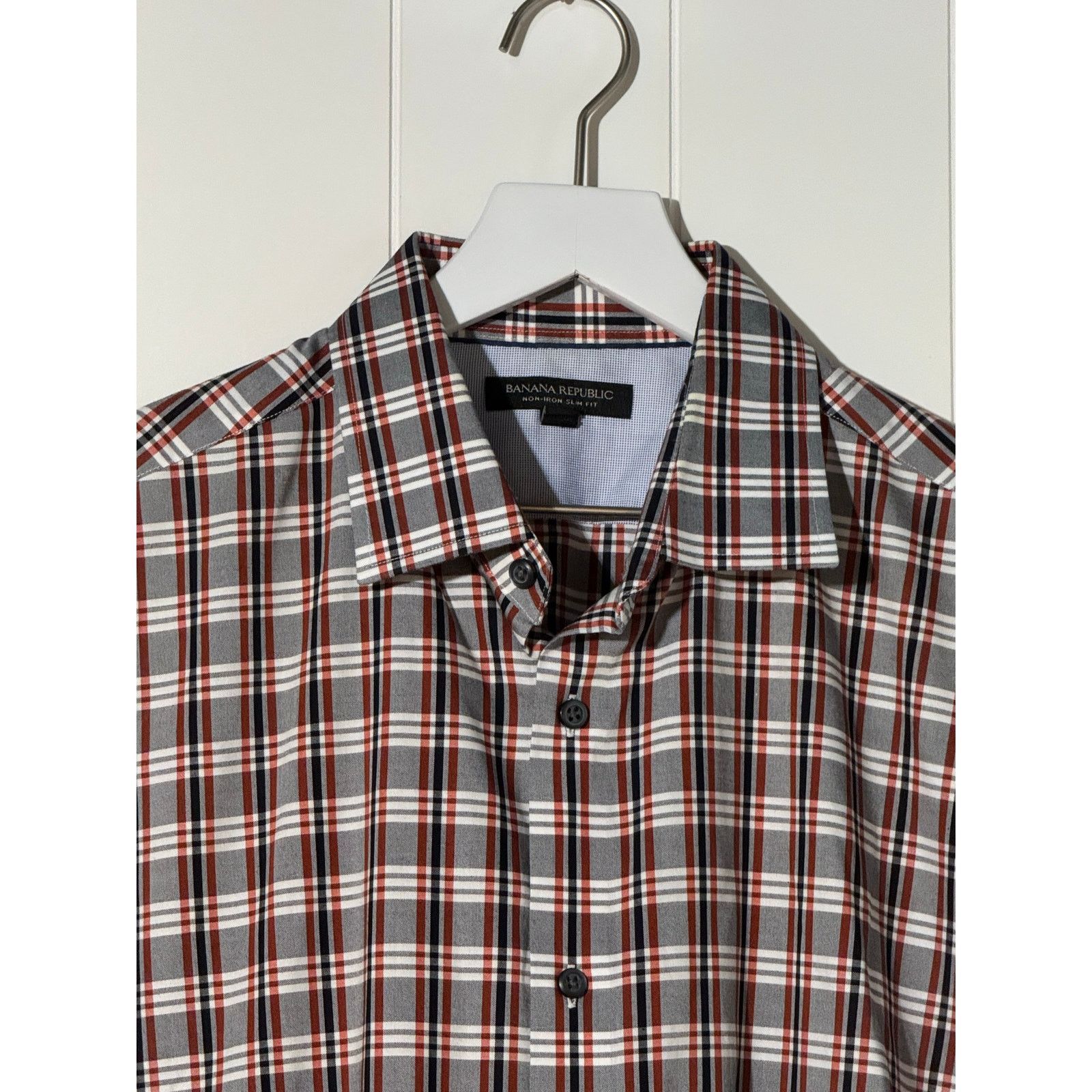 Banana Republic Banana Republic Men's Non-Iron Slim Fit Shirt ·Size Large Size US L / EU 52-54 / 3 - 5 Thumbnail