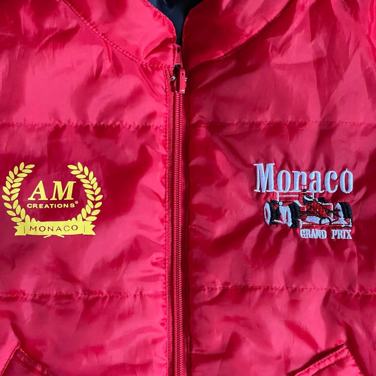 Vintage Vintage Monaco Grand Prix Racing Red/Black Nylon Vest Size US XS / EU 42 / 0 - 4 Thumbnail