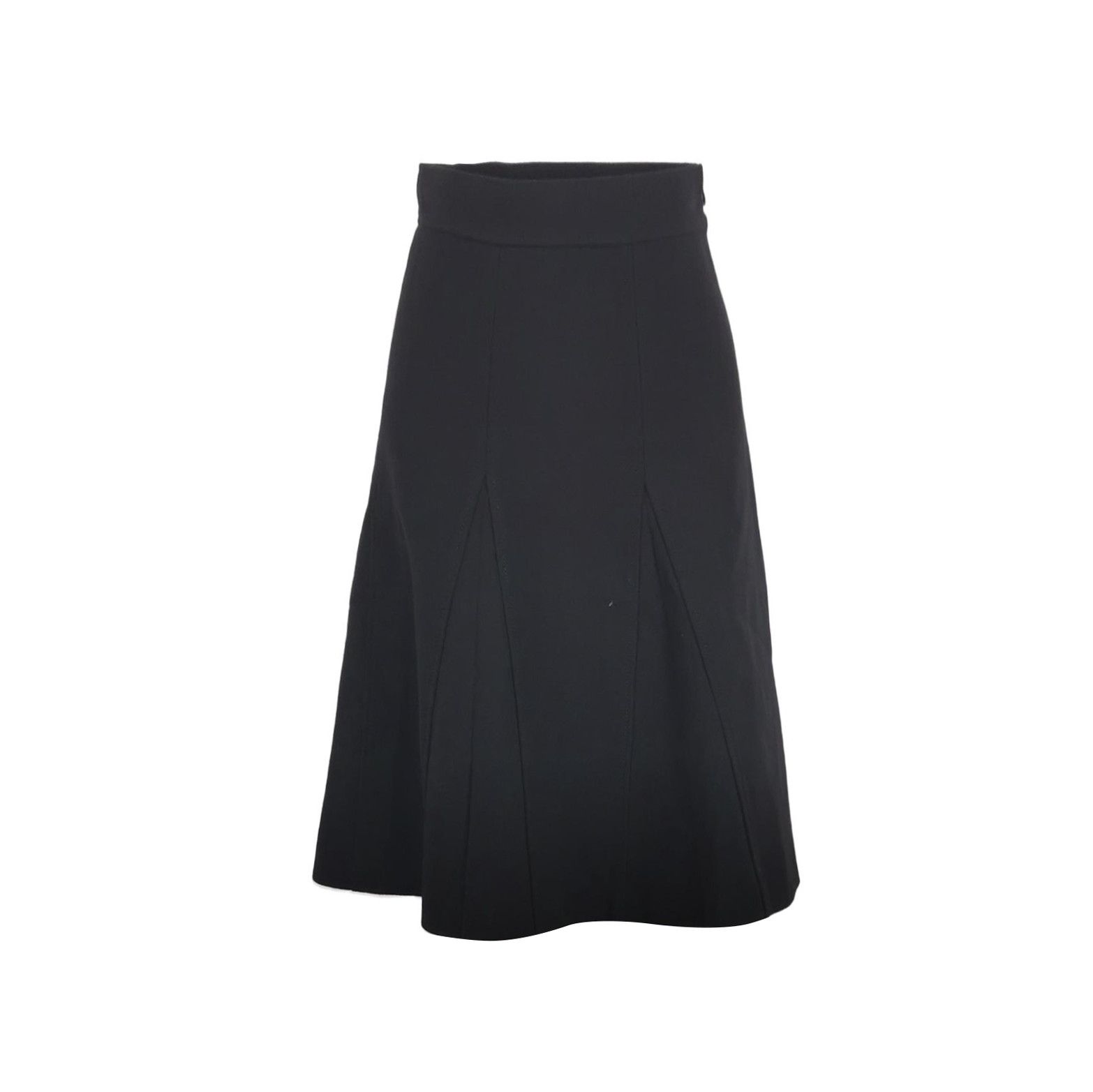 Prada Prada Wool Black A-line Skirt Size 38 0089 Size 38" / US 16 / IT 52 - 1 Thumbnail