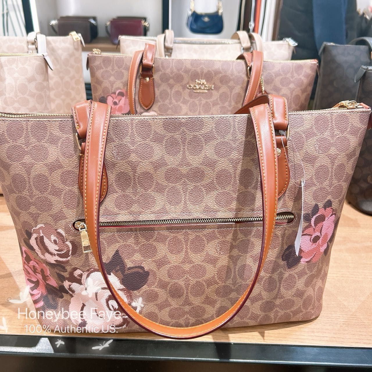 Coach Gallery Tote Bag In Signature Canvas With Rose Print CZ180 Size ONE SIZE - 2 Thumbnail
