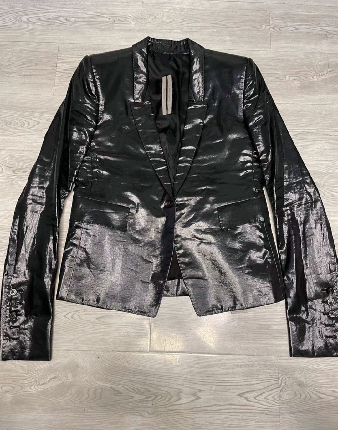 Rick Owens Jacket for female / shoulder pad metal-feel wax suit-2505 Size L / US 10 / IT 46 - 1 Thumbnail