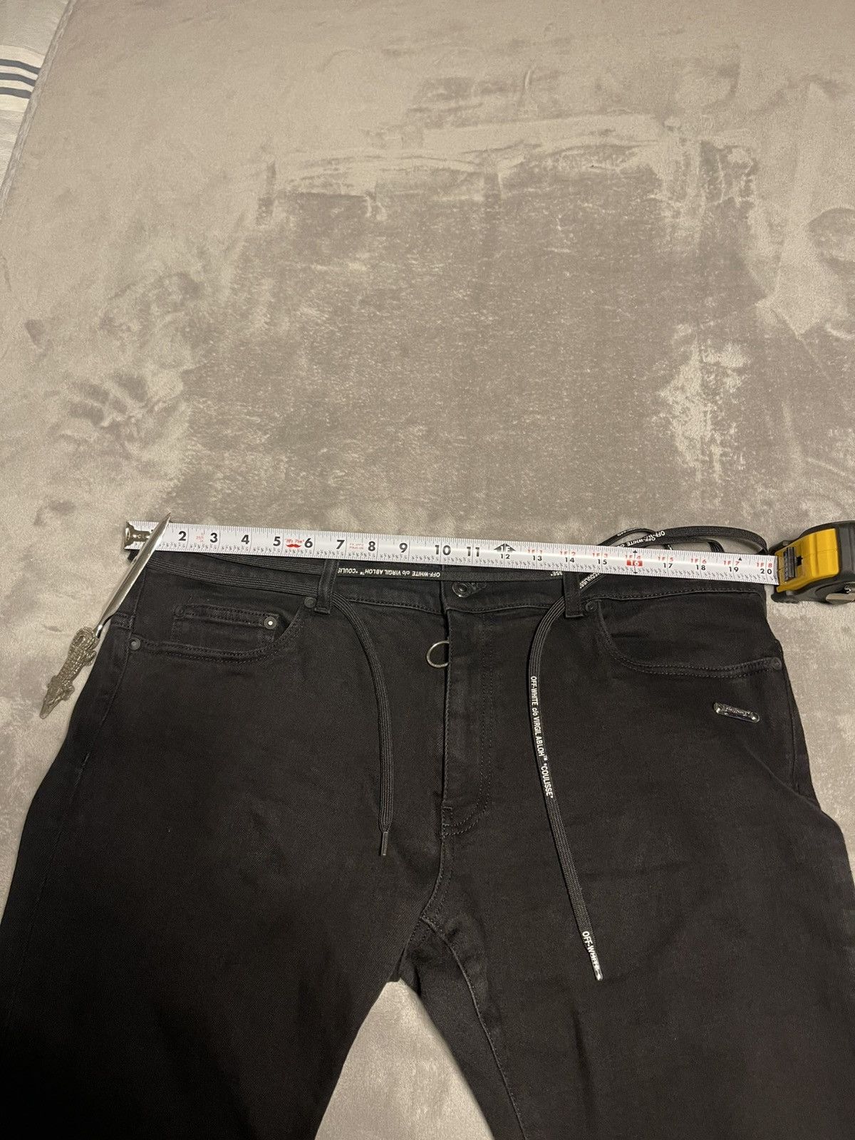 Off-White × Virgil Abloh OFF-WHITE C/O VIRGIL ABLOH RARE BLACK DENIM JEANS SIZE 38X30 Size US 38 / EU 54 - 7 Thumbnail