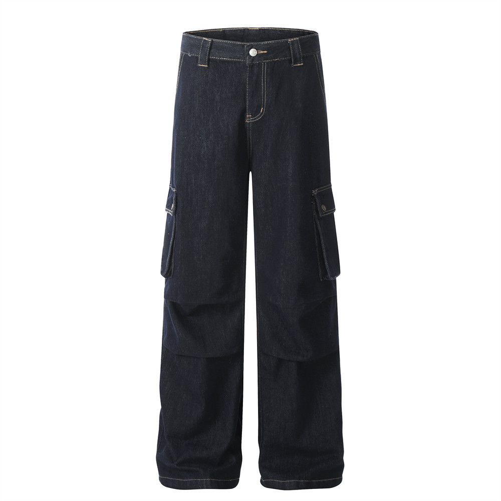 Japanese Brand × Jean Heavy multi-pocket men's street American cargo jeans Size US 34 / EU 50 - 1 Thumbnail