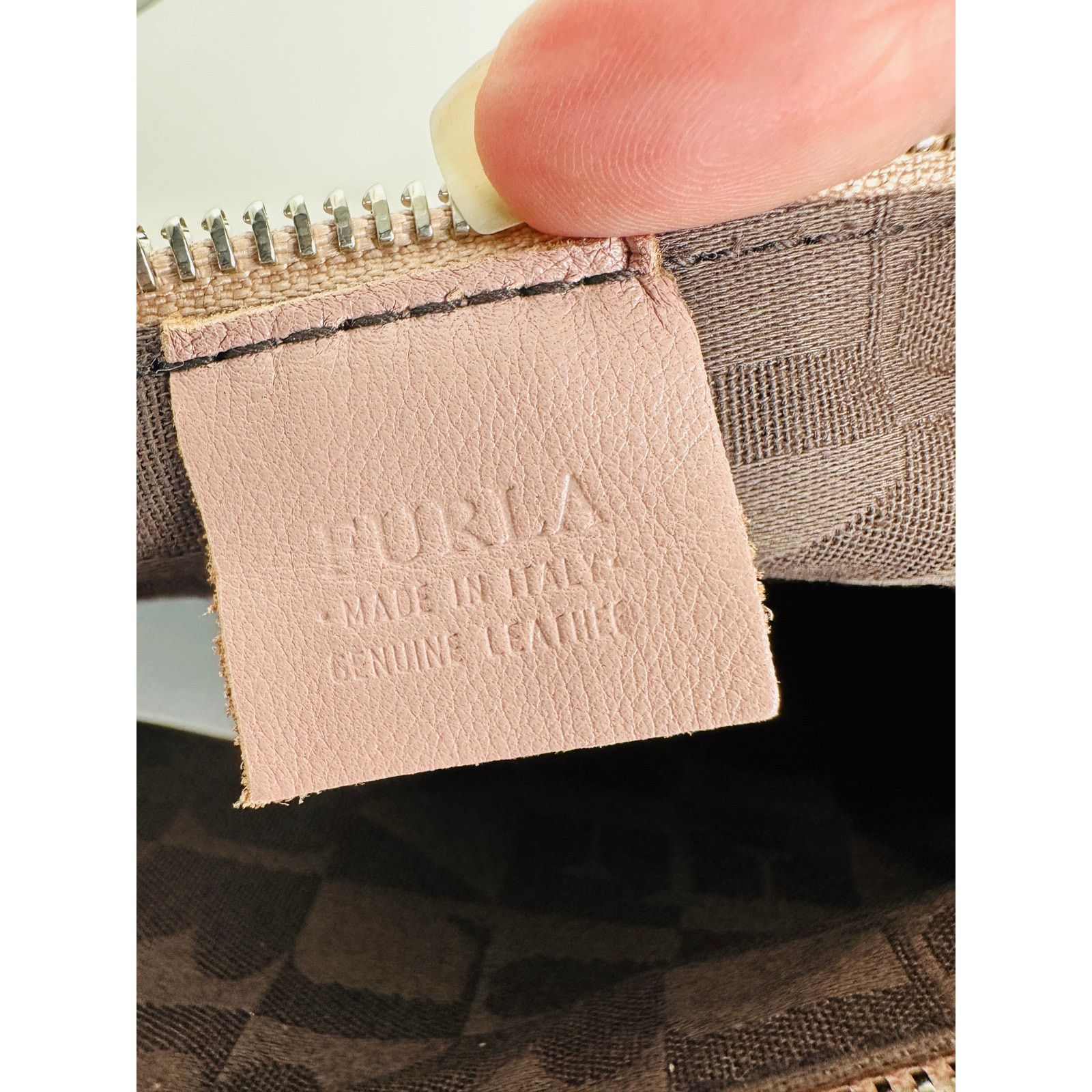 Furla NWOT Furla Dusty Pink Floral Leather Embellished Handbag Size ONE SIZE - 7 Thumbnail