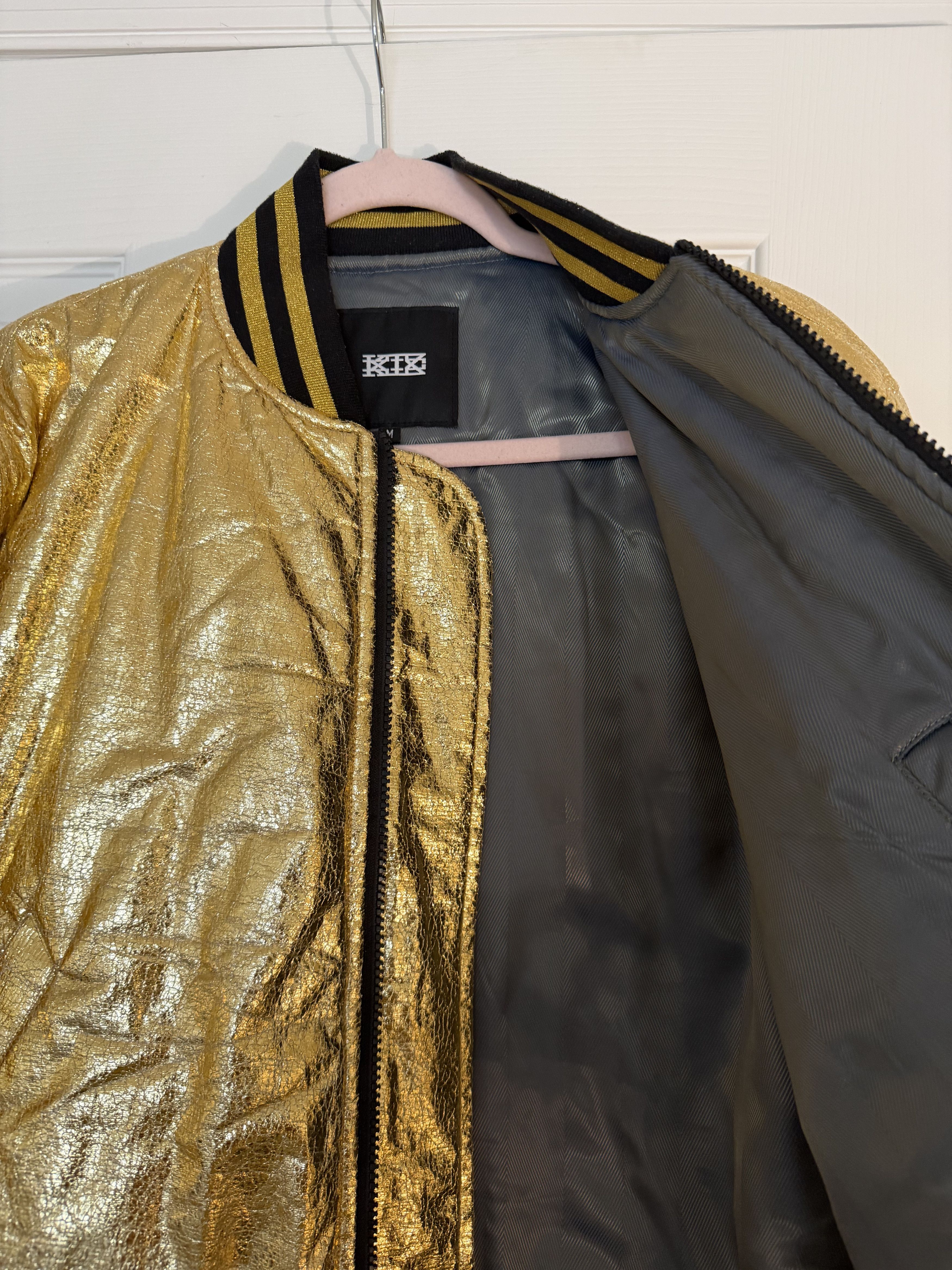 KTZ KTZ Men's Bomber Jacket with Gold Metallic Effect Size US M / EU 48-50 / 2 - 5 Thumbnail