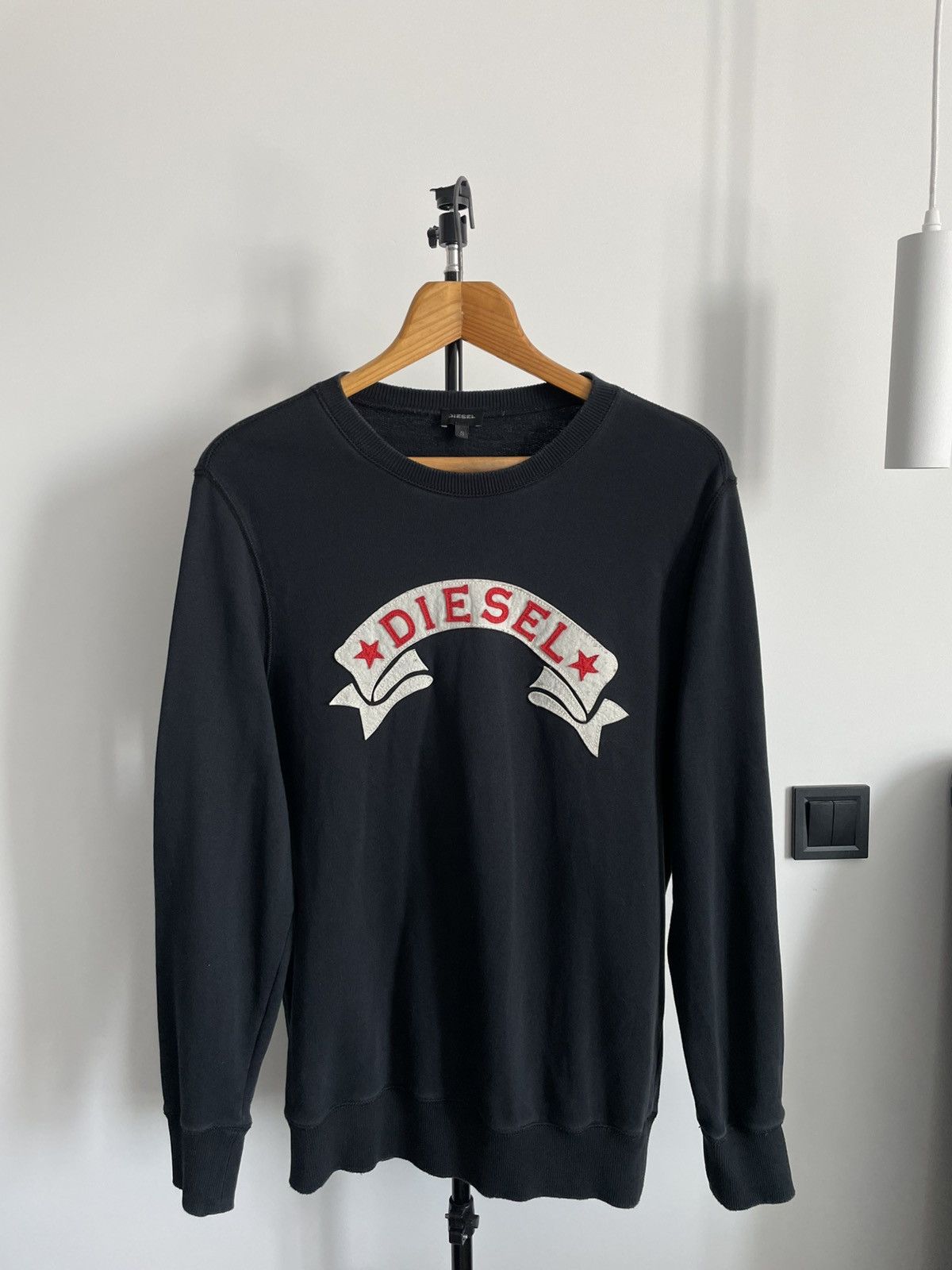 Diesel Vintage Y2K Diesel 00’s Sweatshirt Distressed Fade RARE Size US M / EU 48-50 / 2 - 1 Thumbnail