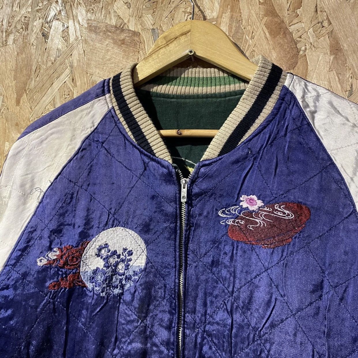 Japanese Brand × Vintage 🔥Japanese Archive Sukajan Velvet reversible jacket Size US L / EU 52-54 / 3 - 8 Thumbnail