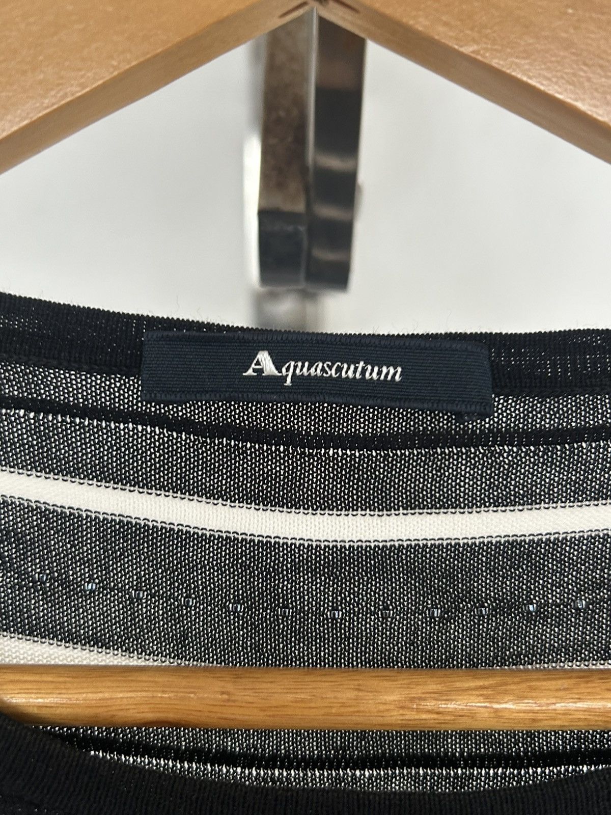 Aquascutum Aquascutum Vintage Japan Stripe Black White Size M / US 6-8 / IT 42-44 - 6 Thumbnail