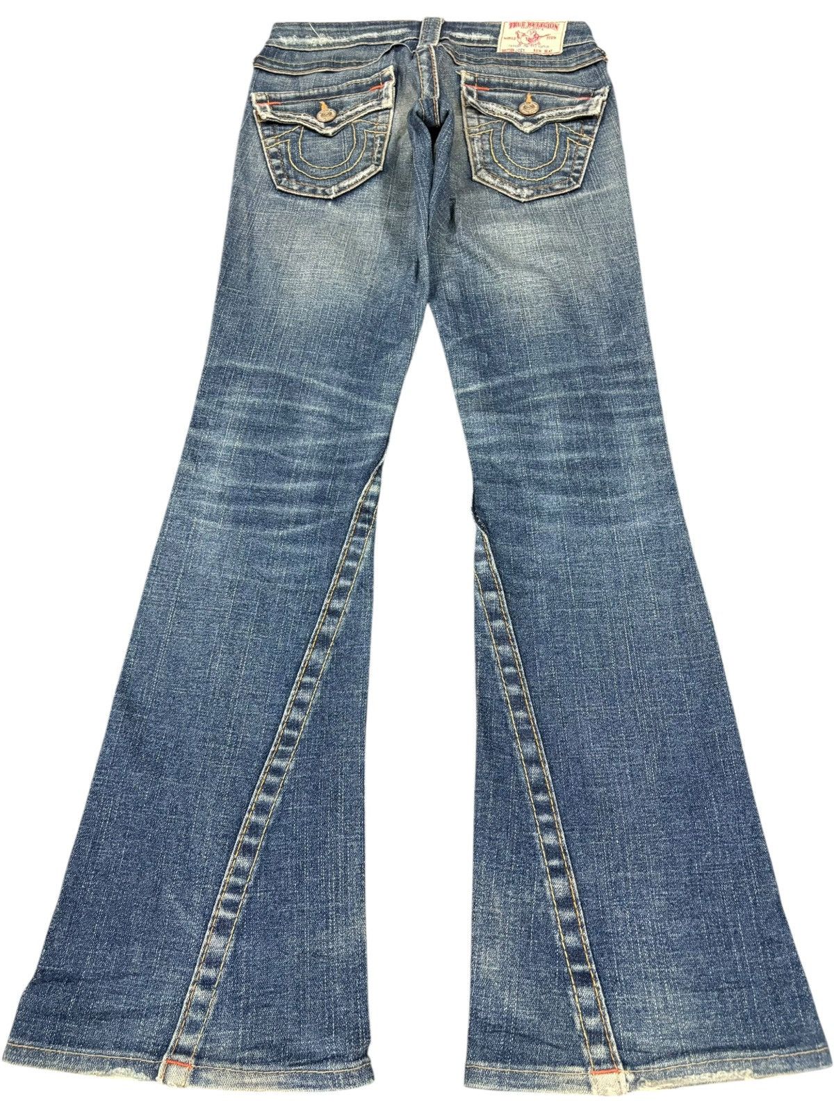 True Religion Vintage True Religion Joey Distressed Flare Blue Jeans Size 27" / US 4 / IT 40 - 2 Thumbnail