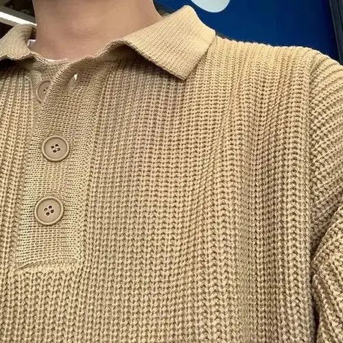 Japanese Brand Men's sweater with button fastening Size US L / EU 52-54 / 3 - 3 Thumbnail