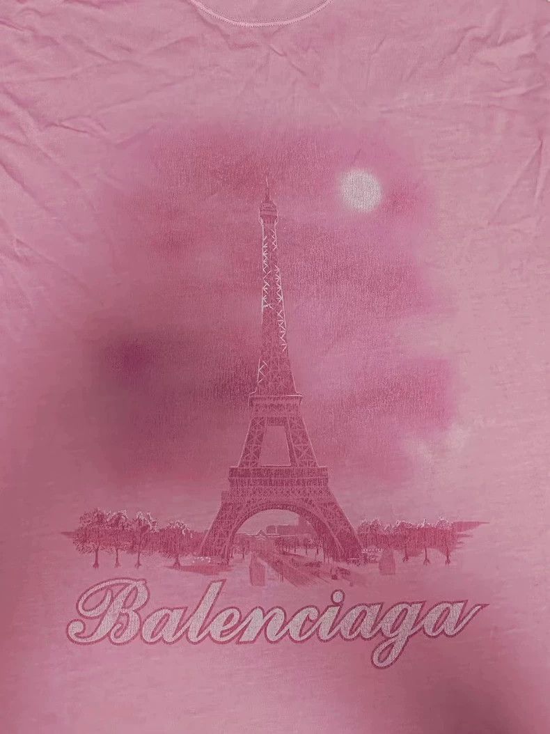 Balenciaga Balenciaga 24Fall Pink Pair Moon Tower Short Sleeve-2506 Size US L / EU 52-54 / 3 - 3 Thumbnail