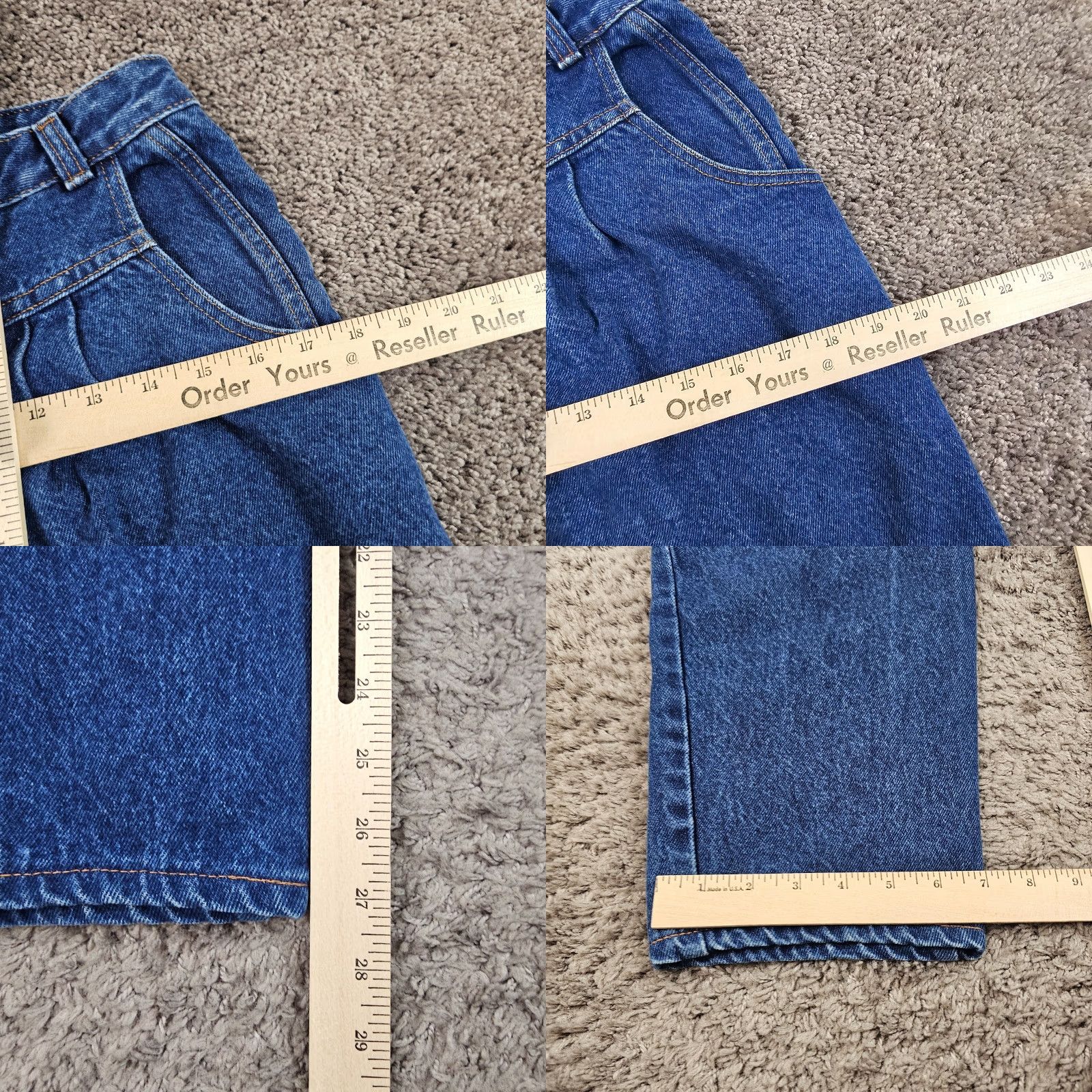 Levi's VINTAGE Levi's 919 Jeans Womens Juniors 11 Tapered High Rise Dark Blue 80s 25x27 Size 32" / US 10 / IT 46 - 8 Thumbnail