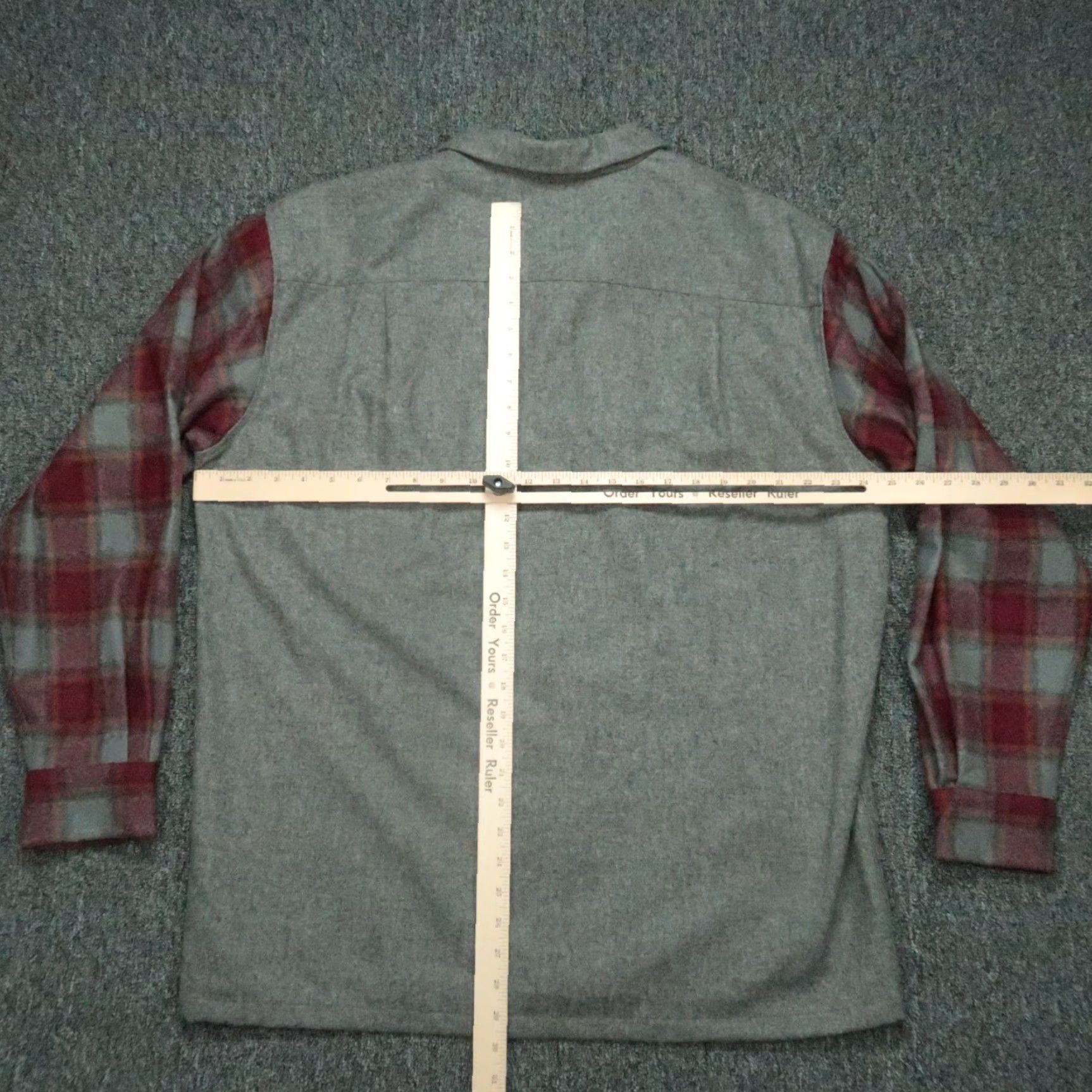 Pendleton VINTAGE Pendleton Shirt Mens Large Gray Board Wool Flannel Long Sleeve NWT Size US L / EU 52-54 / 3 - 6 Thumbnail