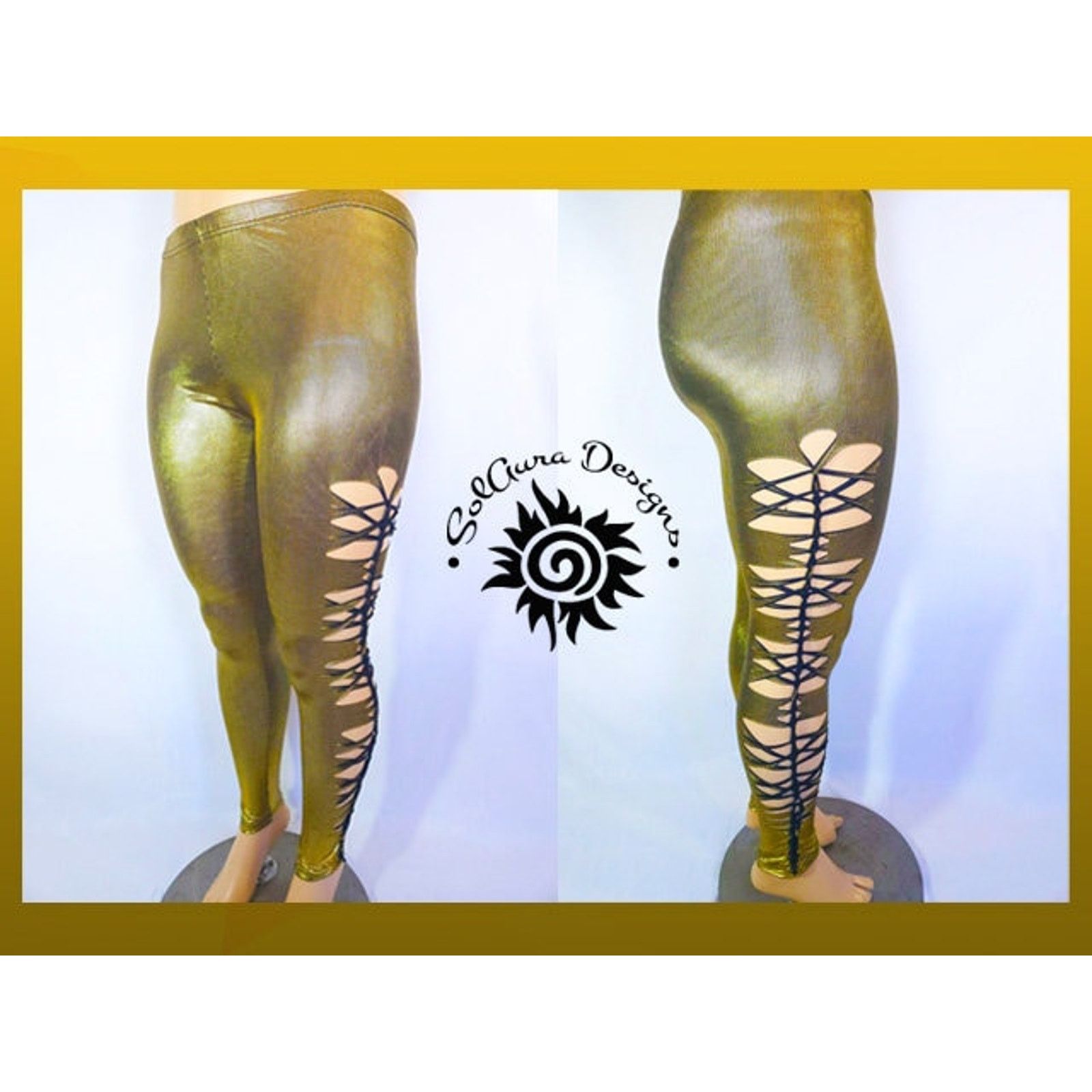 Other SolAura Designs - GOLDEN RADIANCE - 1XL/2XL - Leggings Size 38" / US 16 / IT 52 - 1 Thumbnail