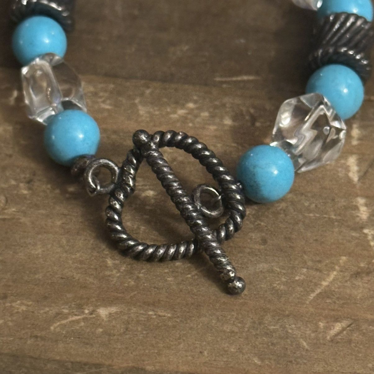 Other Turquoise and silver bead toggle bracelet Size ONE SIZE - 3 Thumbnail