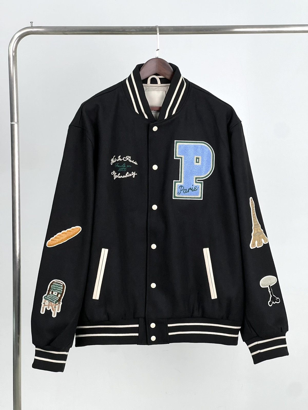 Highsnobiety Not in Paris 5 varsity jacket Size US XXL / EU 58 / 5 - 2 Thumbnail