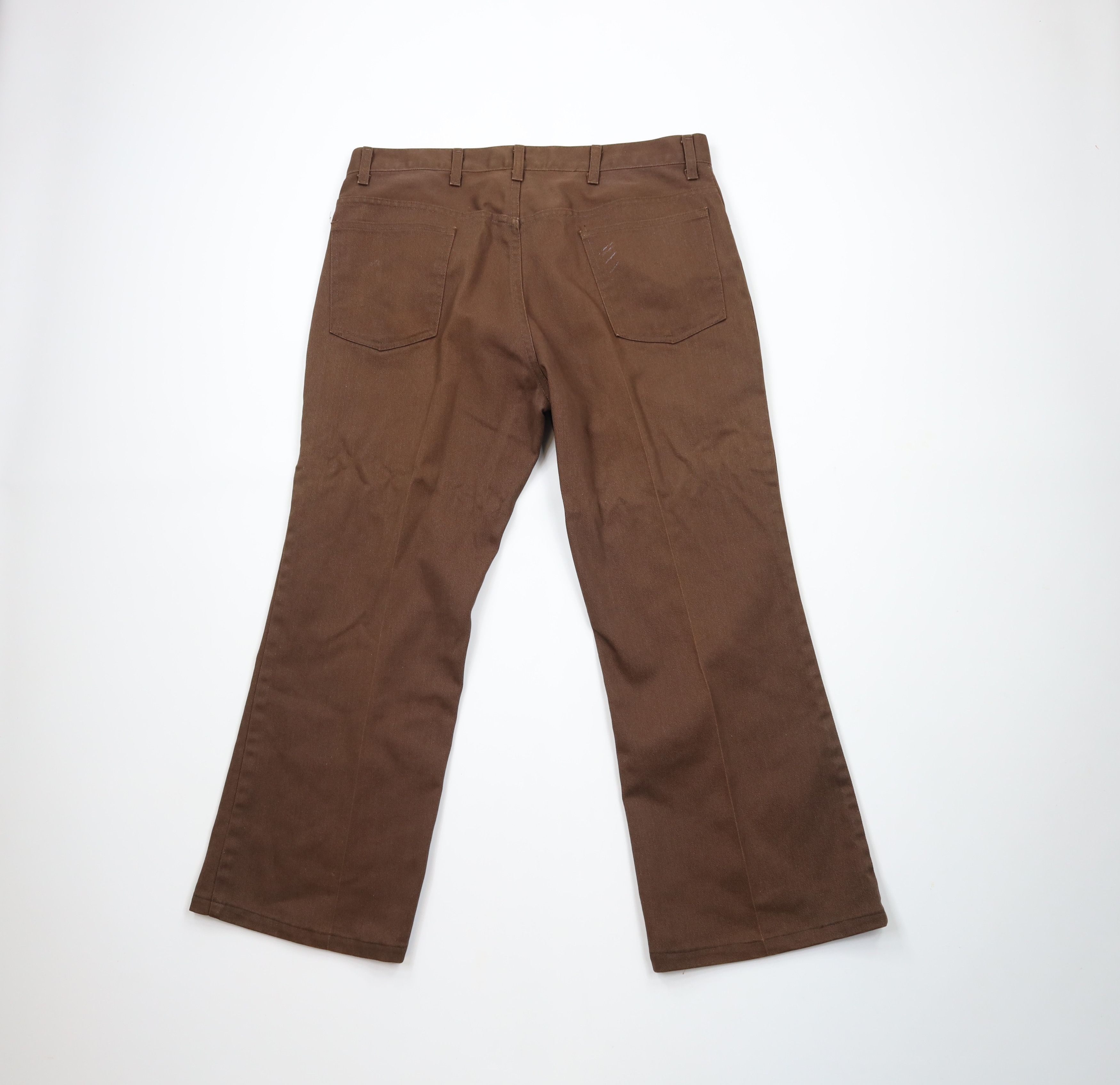 Vintage Vintage 70s Streetwear Wide Leg Bell Bottoms Jeans Brown USA Size US 36 / EU 52 - 7 Thumbnail