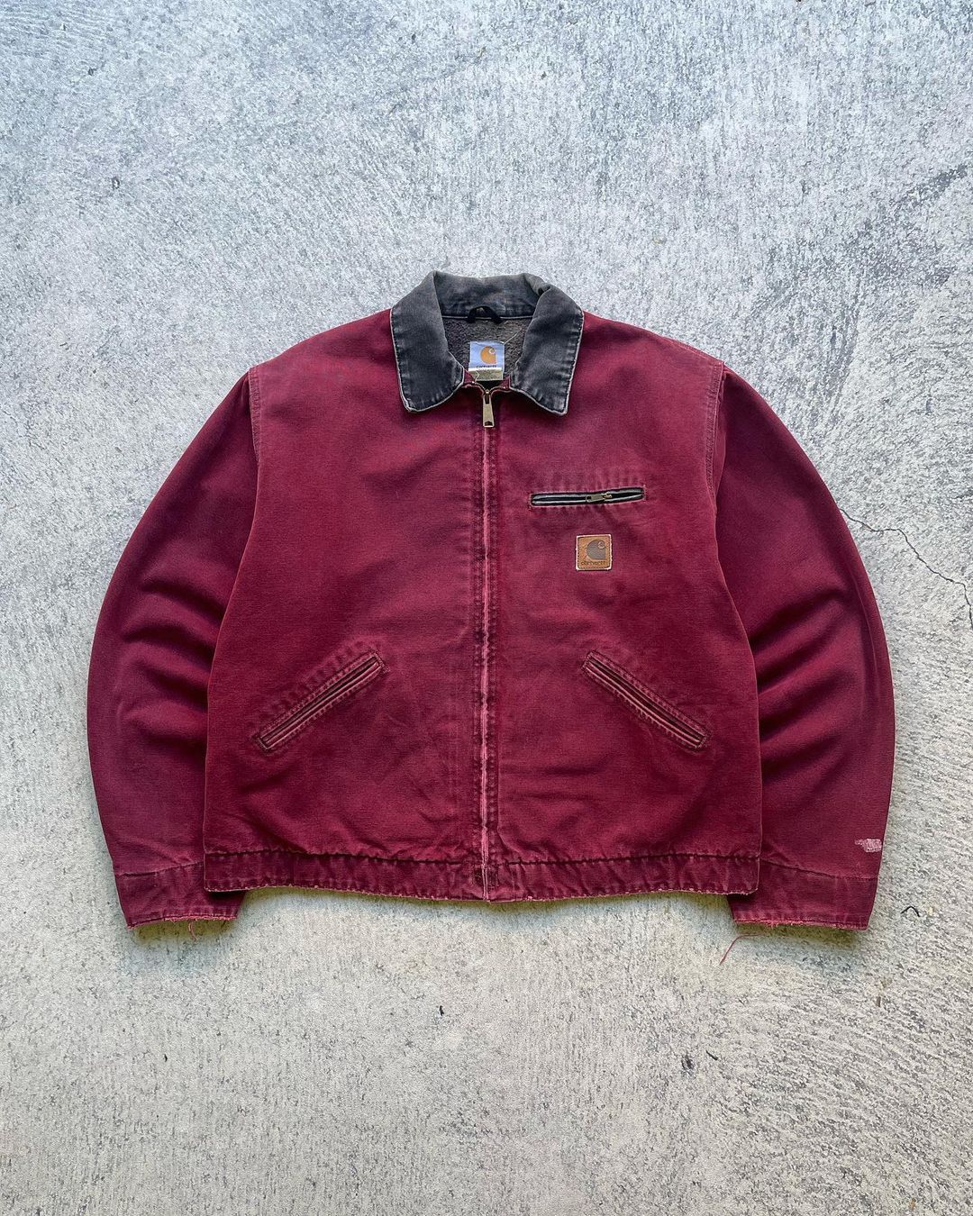 Carhartt 2001 Faded Red Crimson Carhartt Detroit Jacket J97 CRI Grailed