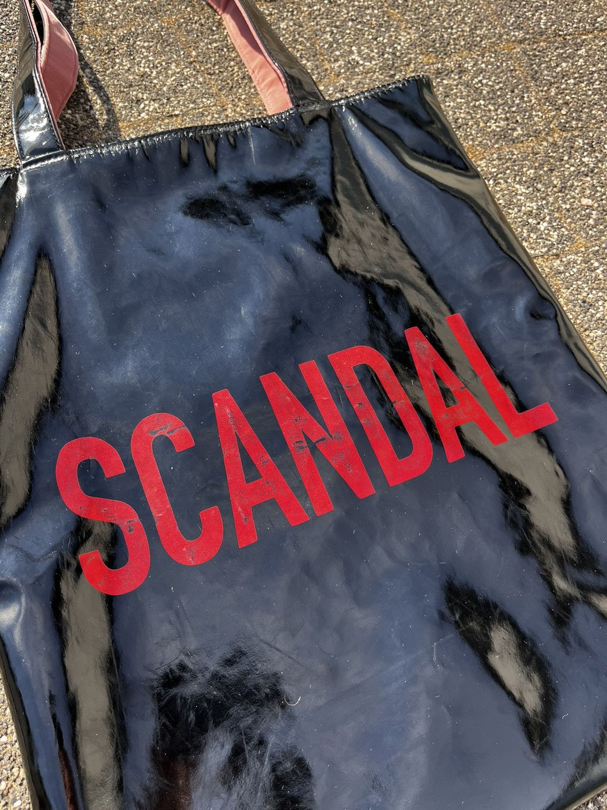 Jean Paul Gaultier × Vintage 🔴 JEAN PAUL GAULTIER SCANDAL LAQUERED REVERSIBLE VELOUR BAG Size ONE SIZE - 12 Thumbnail