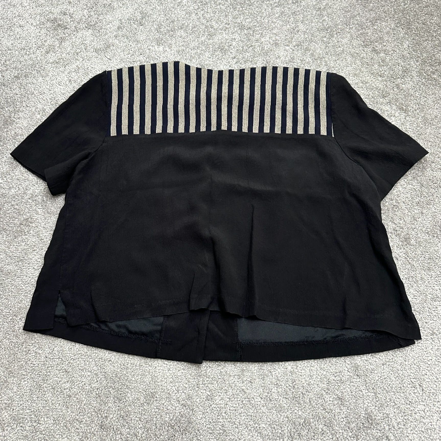 Vintage John Roberts Shirt Petite 20WP Black Check Short Sleeve Button-Up Womens Size 3XL / US 20-22 - 2 Thumbnail