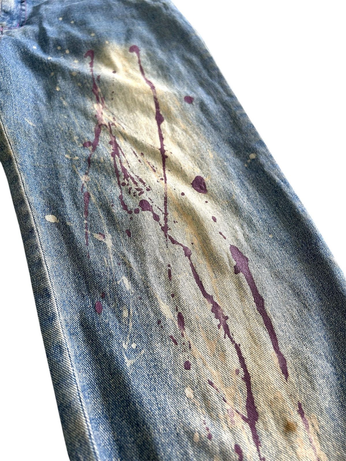 Japanese Brand × Vintage 💥 Vintage Japanese Denim Paint Splatter Jeans Size US 30 / EU 46 - 7 Thumbnail