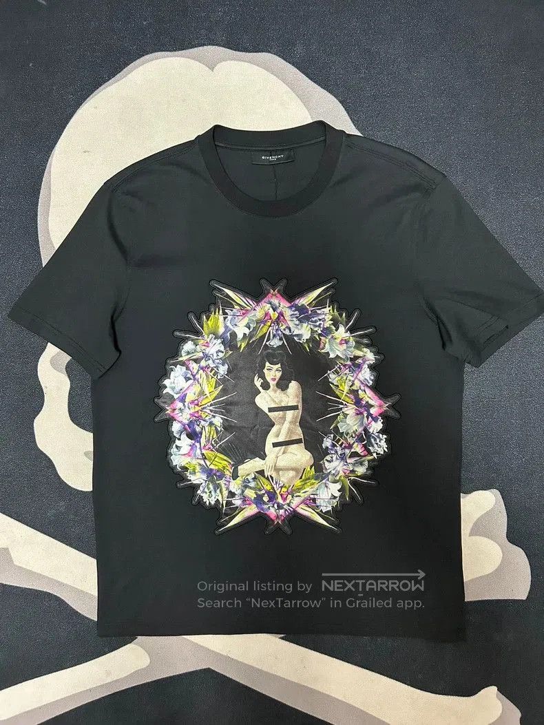 Givenchy Givenchy Runway Bird & Nude Silk Patch Tee . Size US M / EU 48-50 / 2 - 1 Thumbnail