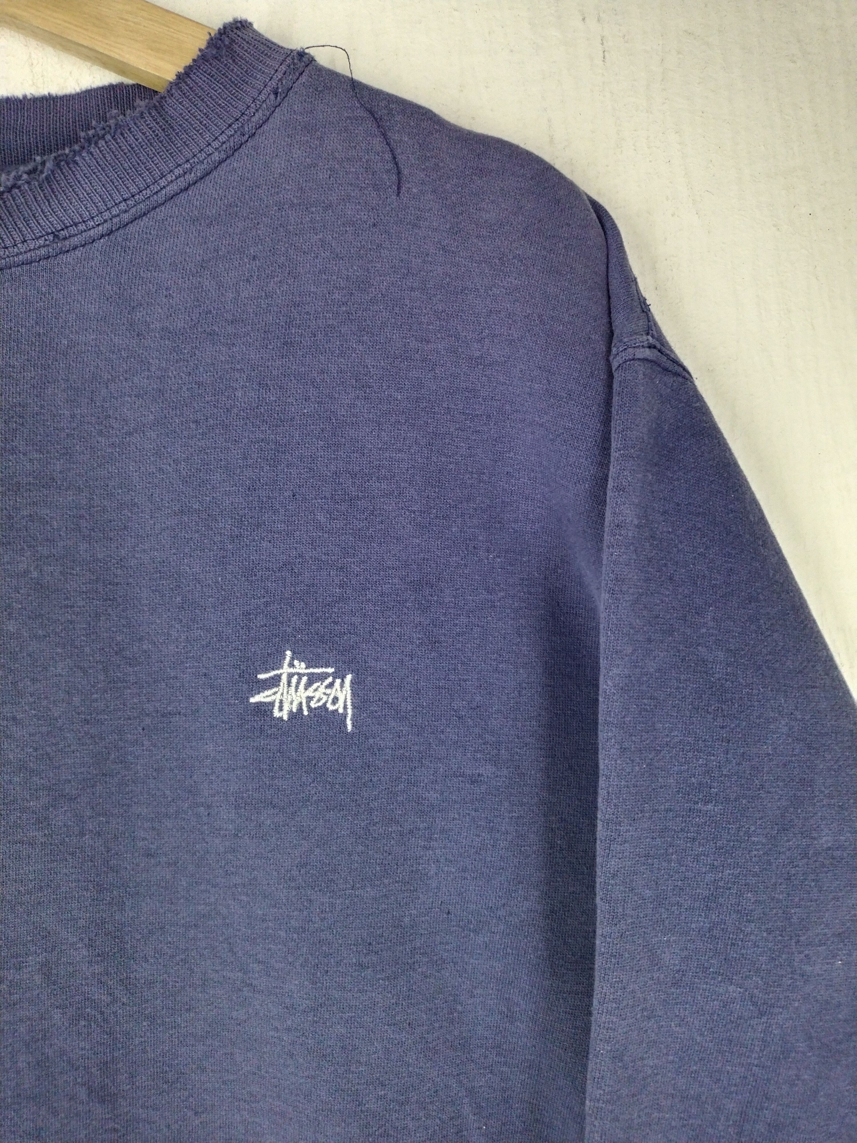 Stussy × Vintage Vintage 90's Stussy Small Logo Embroidery Faded Sweatshirt Size US S / EU 44-46 / 1 - 2 Thumbnail