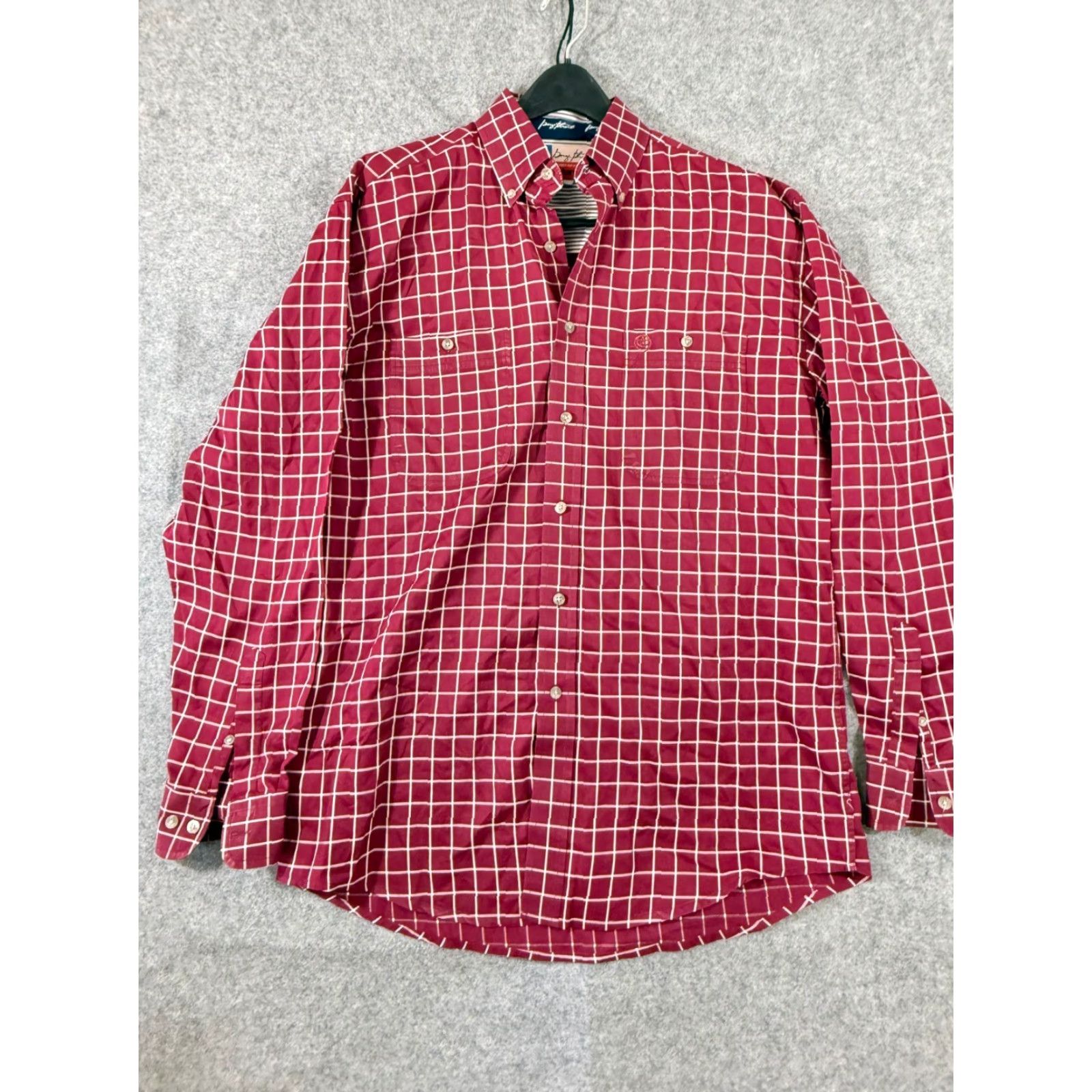 George George Strait Wrangler Western Shirt Mens M Red Checked Button Down Cowboy Cut Shirt Size US M / EU 48-50 / 2 - 3 Thumbnail