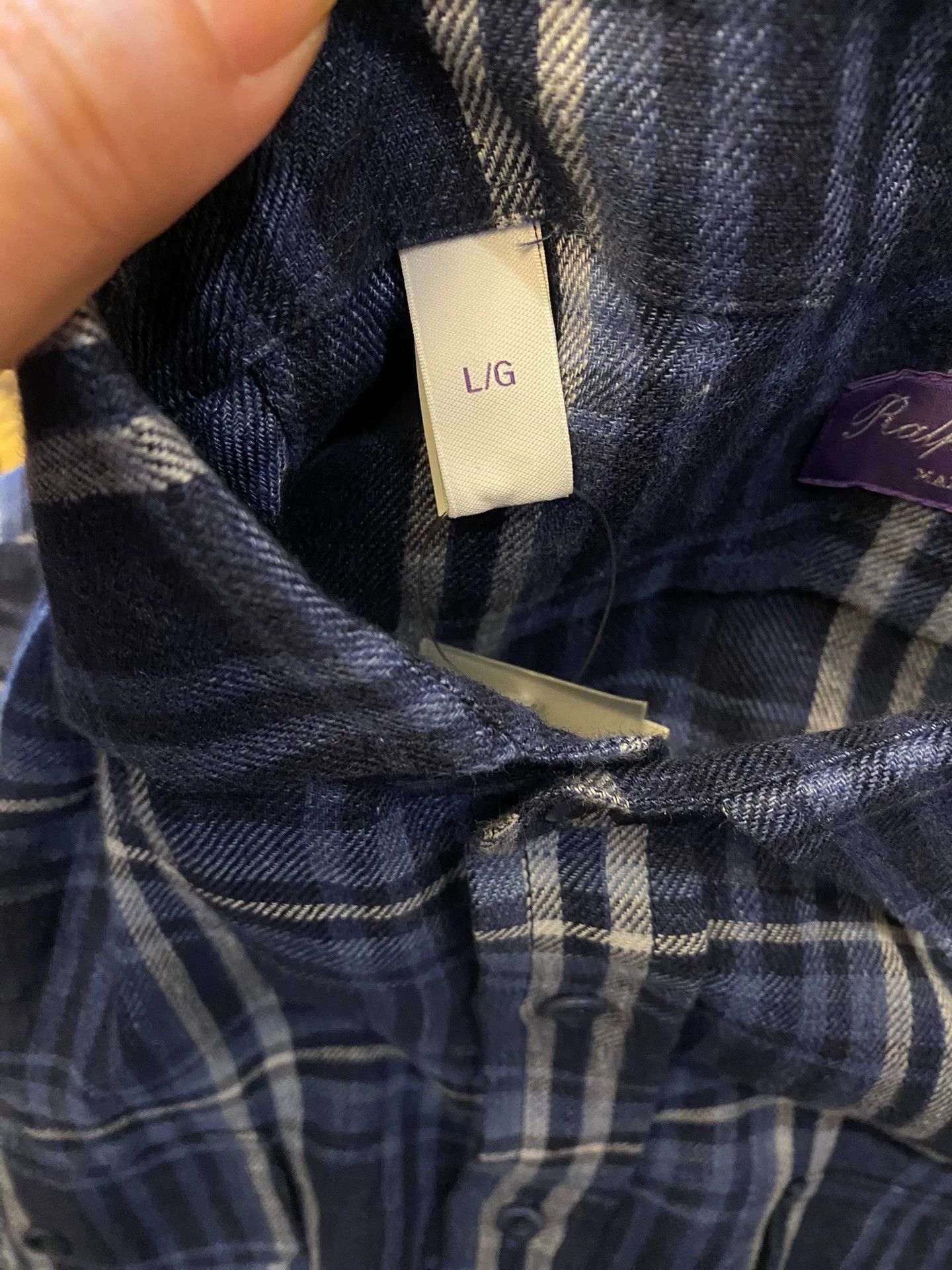 RRL Ralph Lauren RRL Purple Label 100% Linen Check Shirt L Italy New Size US L / EU 52-54 / 3 - 5 Thumbnail