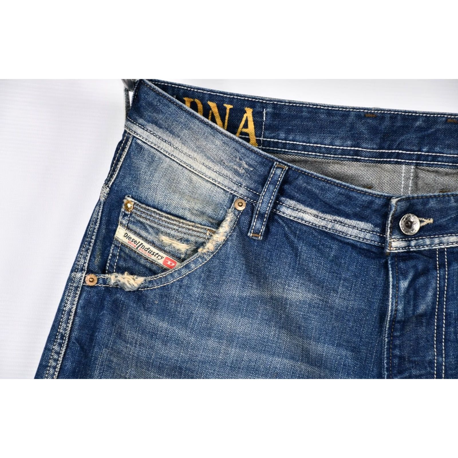 Diesel Diesel Krooley Regular Slim-Carrot Jeans W33 L32 Jeans Slim Regular Diesel Mens Straight 100% Cotton Blue Pattern Solid 33x32 Size US 33 - 3 Thumbnail
