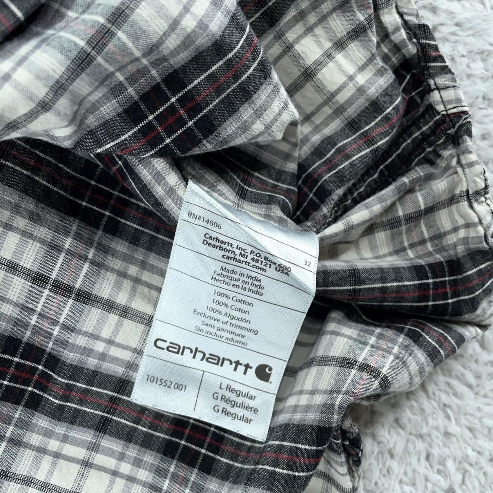 Carhartt Carhartt Plaid Button Down Shirt Large Relaxed Fit Black Size US L / EU 52-54 / 3 - 7 Thumbnail