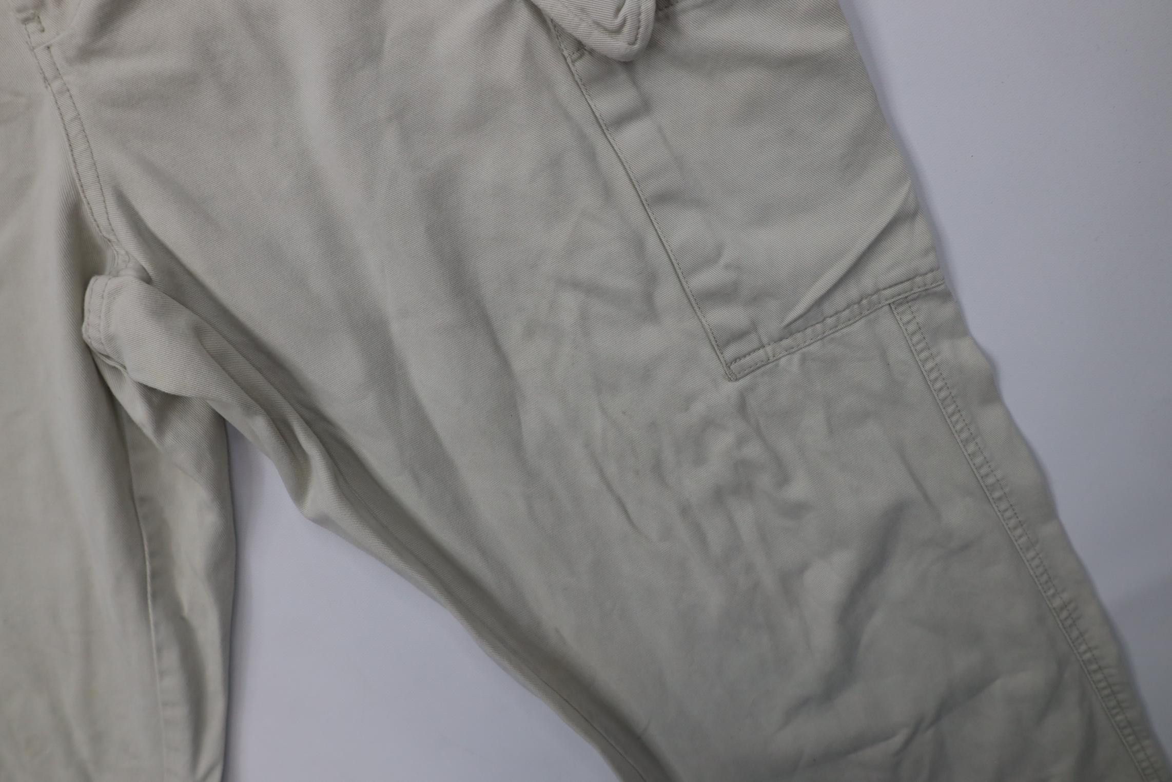 Gap Vintage 90s Y2K Gap Baggy Wide Leg Cargo Pants Stone Cotton Size US 34 / EU 50 - 8 Thumbnail