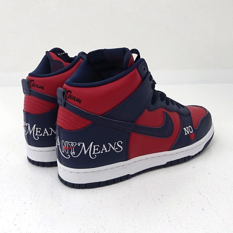 Nike × Supreme Supreme x Nike SB Dunk High “By Any Means” Navy (2022) Size US 10 / EU 43 - 2 Thumbnail