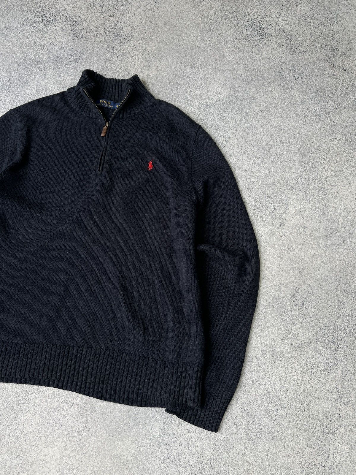 Polo Ralph Lauren × Vintage Vintage Polo Ralph Lauren 1/4 zip knit sweatshirt Size US XL / EU 56 / 4 - 5 Thumbnail