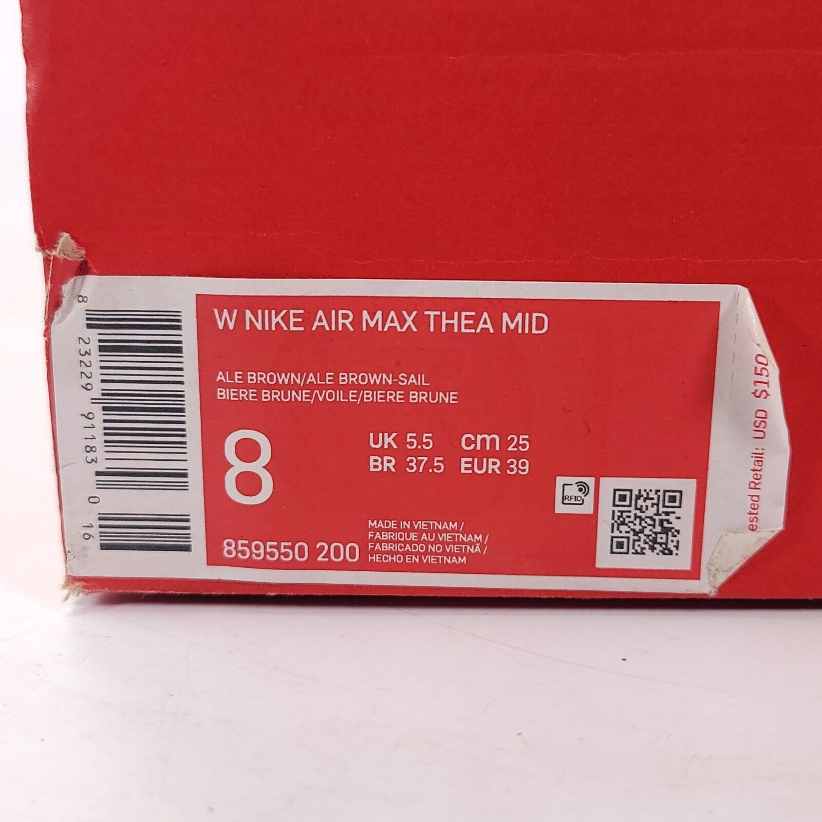 Nike Nike Air Max Thea Mid Shoe Womens Size 8 859550-200 Brown Size US 8 / IT 38 - 10 Thumbnail