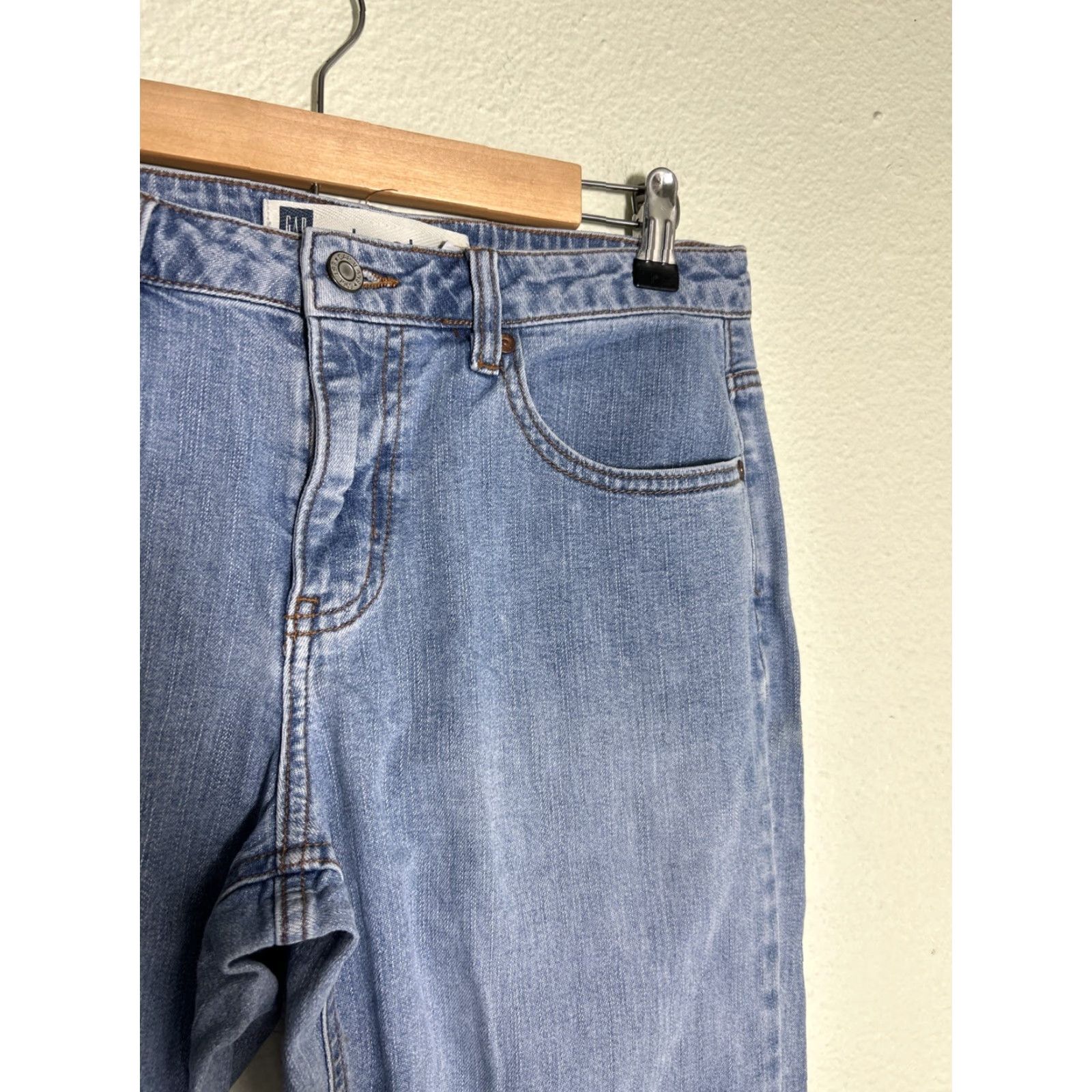 Gap Gap Jeans Womens 8 Light Wash Cropped Bootcut Stretch 30x23 Blue Size 24" / US 00 / IT 34 - 3 Thumbnail
