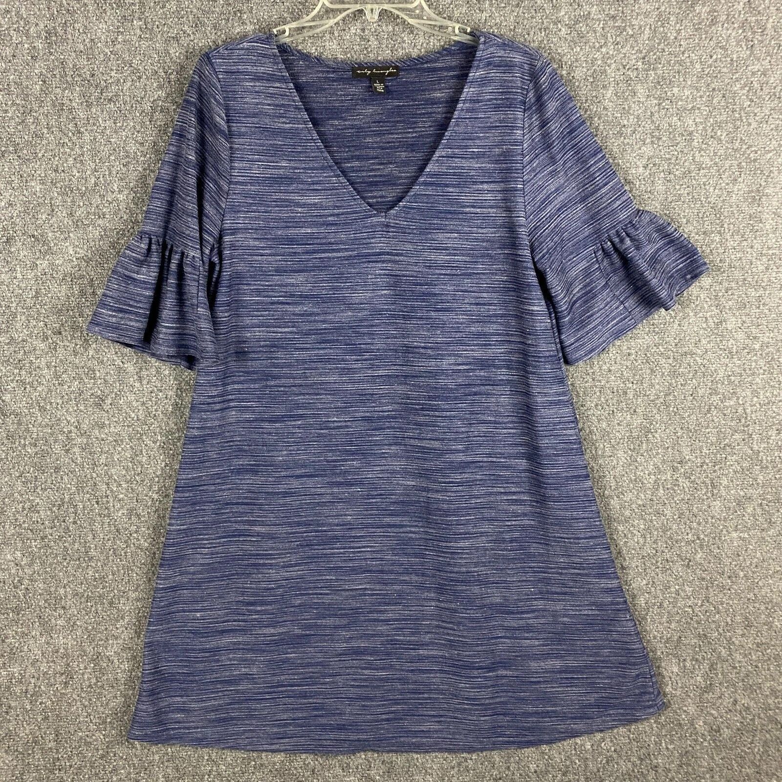 Other City Triangles Dress Large Women's Short Sleeve Blue L Size L / US 10 / IT 46 - 1 Thumbnail