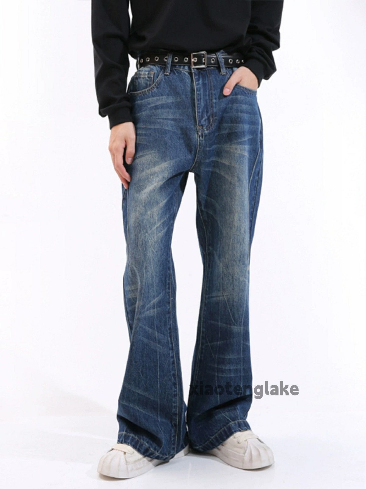 Jean × Vintage washed faded punk yuppie grunge bootcut jeans Size US 32 / EU 48 - 1 Thumbnail