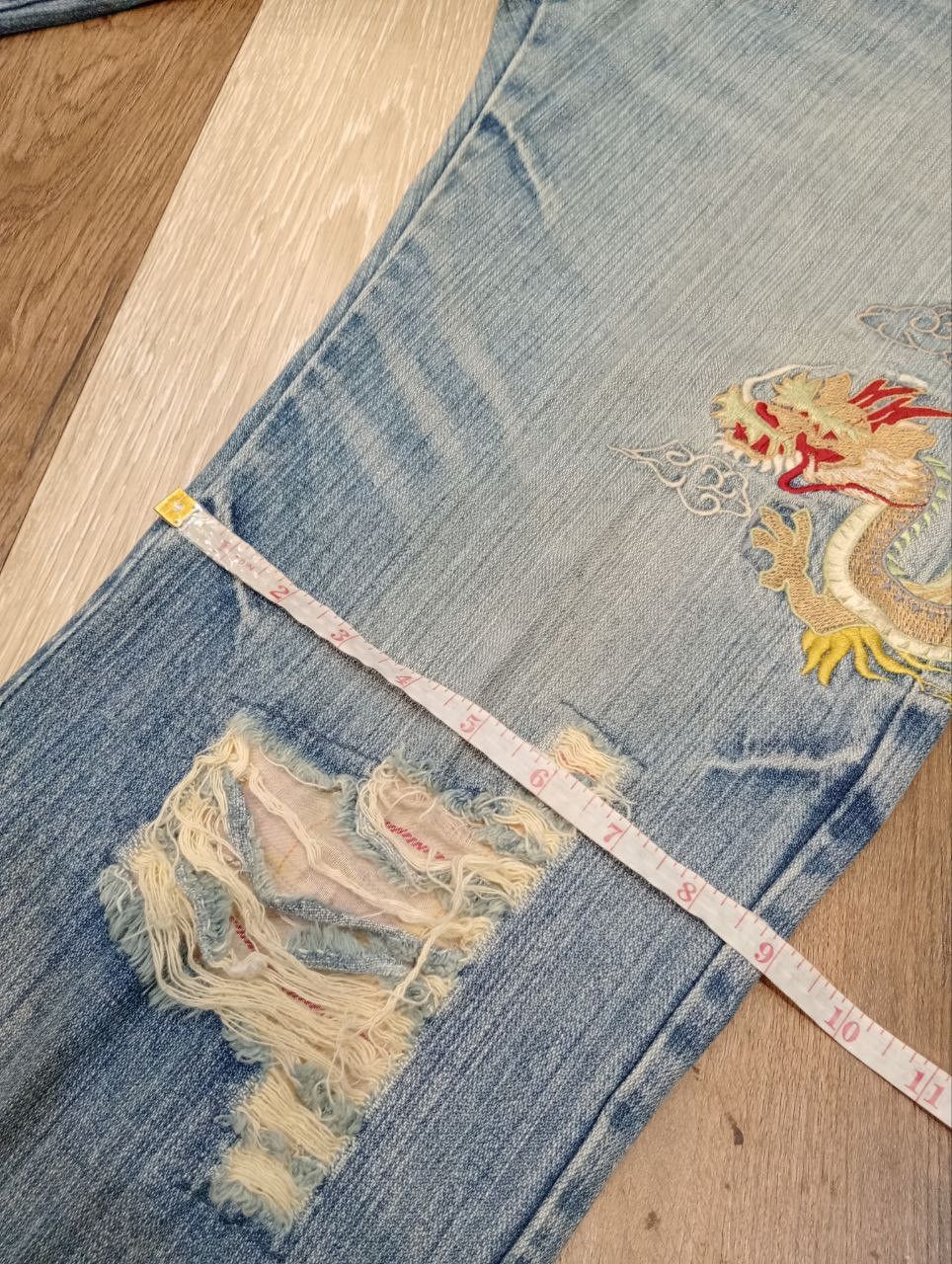 Japanese Brand JAPANESE BRAND EMBROIDERY DRAGON SUKAJAN BLUR JEANS Size US 34 / EU 50 - 15 Thumbnail