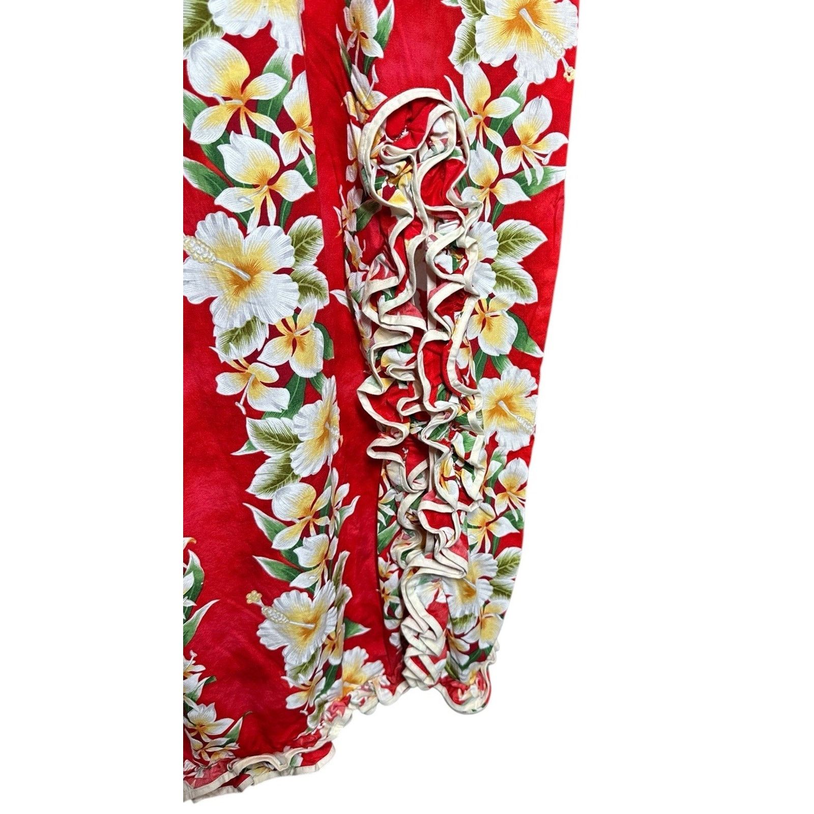 Other Vtg Royal Creations Long Hawaiian Maxi Dress Red Floral 2X Size XXL / US 16-18 / IT 52-54 - 4 Thumbnail