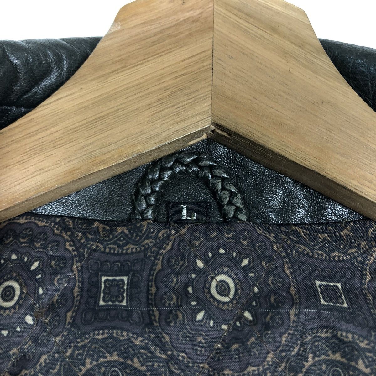 Japanese Brand 🔥Vintage Biker Leather Jacket Japan Made Knit Sleeve Rare Size US L / EU 52-54 / 3 - 22 Thumbnail