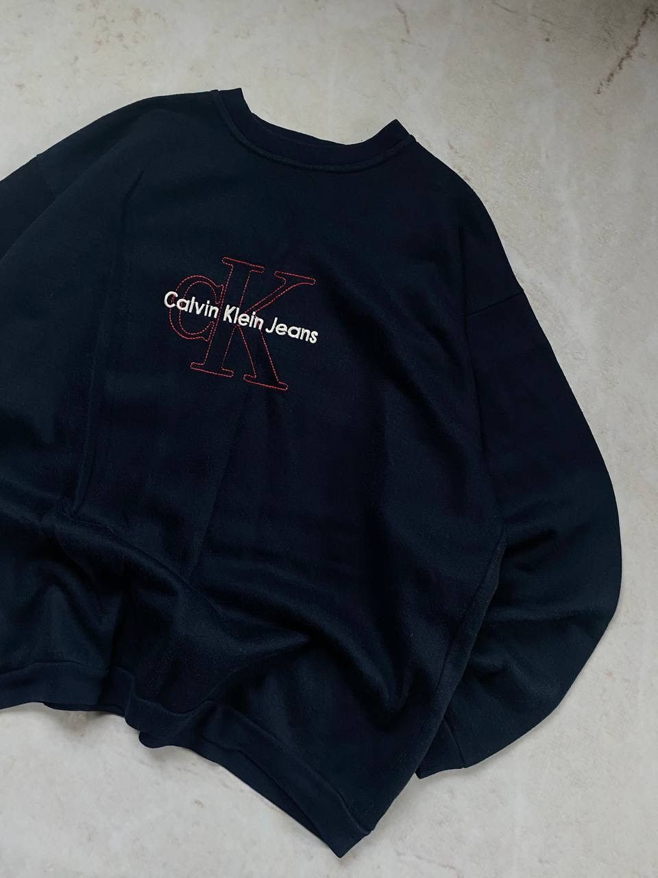 Calvin Klein 205W39NYC × Vintage Vintage 90s Calvin Klein Big Logo Oversized Sweatshirt Y2K Size US M / EU 48-50 / 2 - 3 Thumbnail