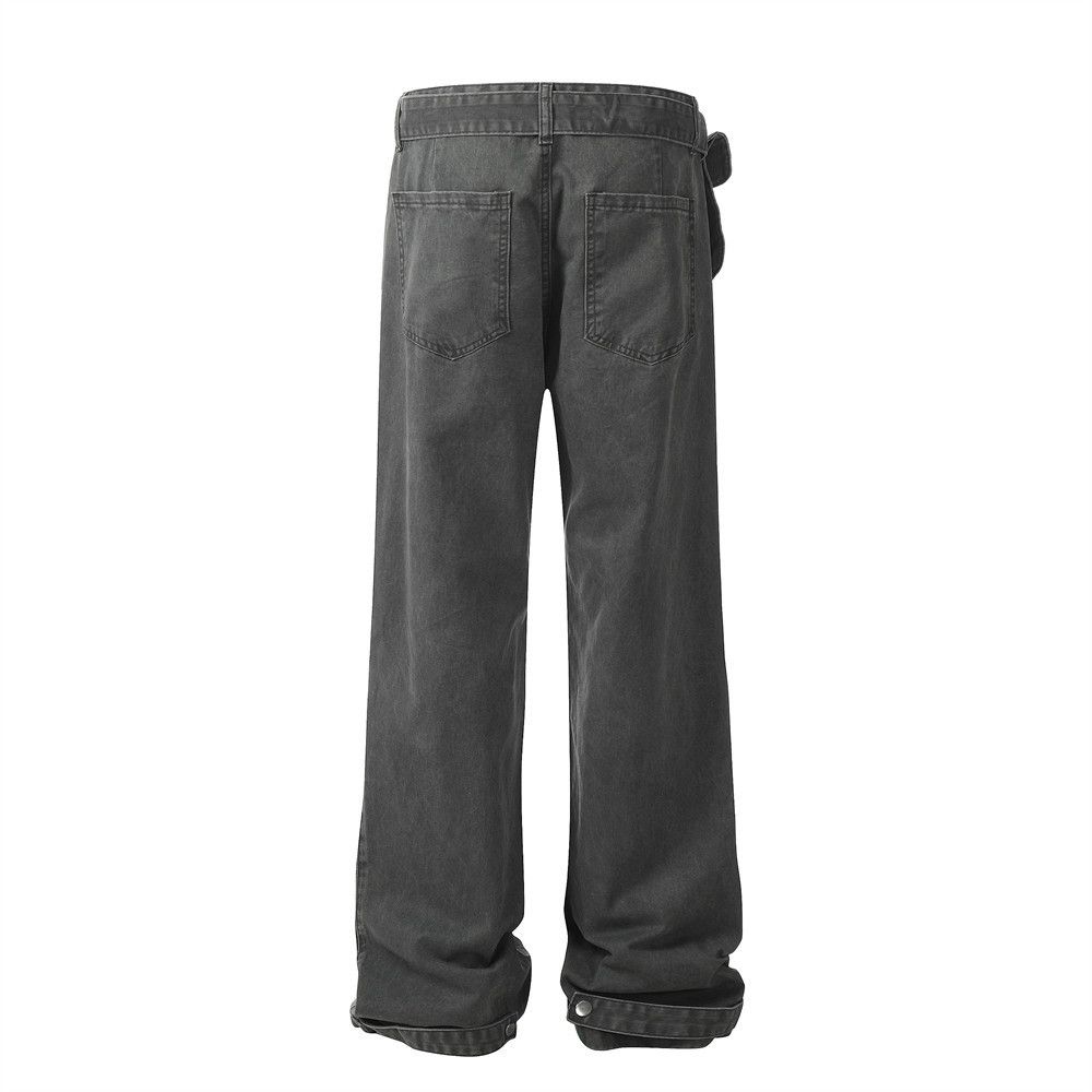 Japanese Brand × Jean Punk loose men's outdoor street trend washed cargo jeans Size US 32 / EU 48 - 2 Thumbnail