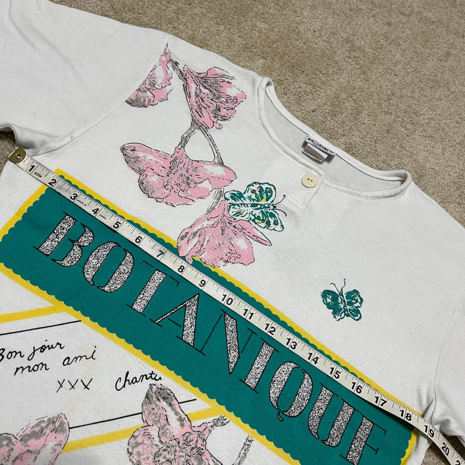 Other Vintage Koret Made in USA “Botanique” Floral Graphic T-Shirt Size S / US 4 / IT 40 - 5 Thumbnail