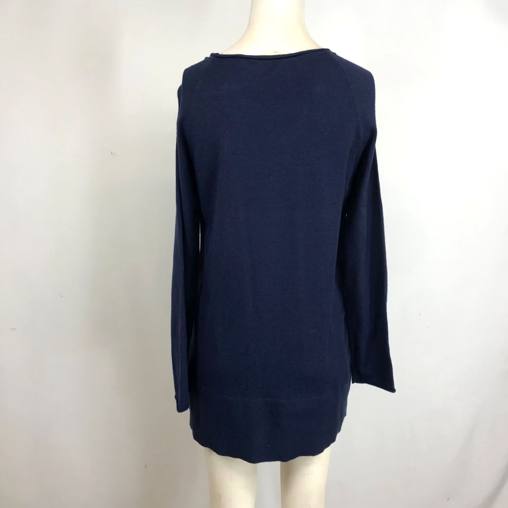 Soft Surroundings SOFT SURROUNDINGS WOMEN'S XS NAVY LONG SLEEVE ROUND NECK SHIRT Sweater Tunic Casual Knit Regular Womens XS Navy Blue Size XS / US 0-2 / IT 36-38 - 5 Thumbnail