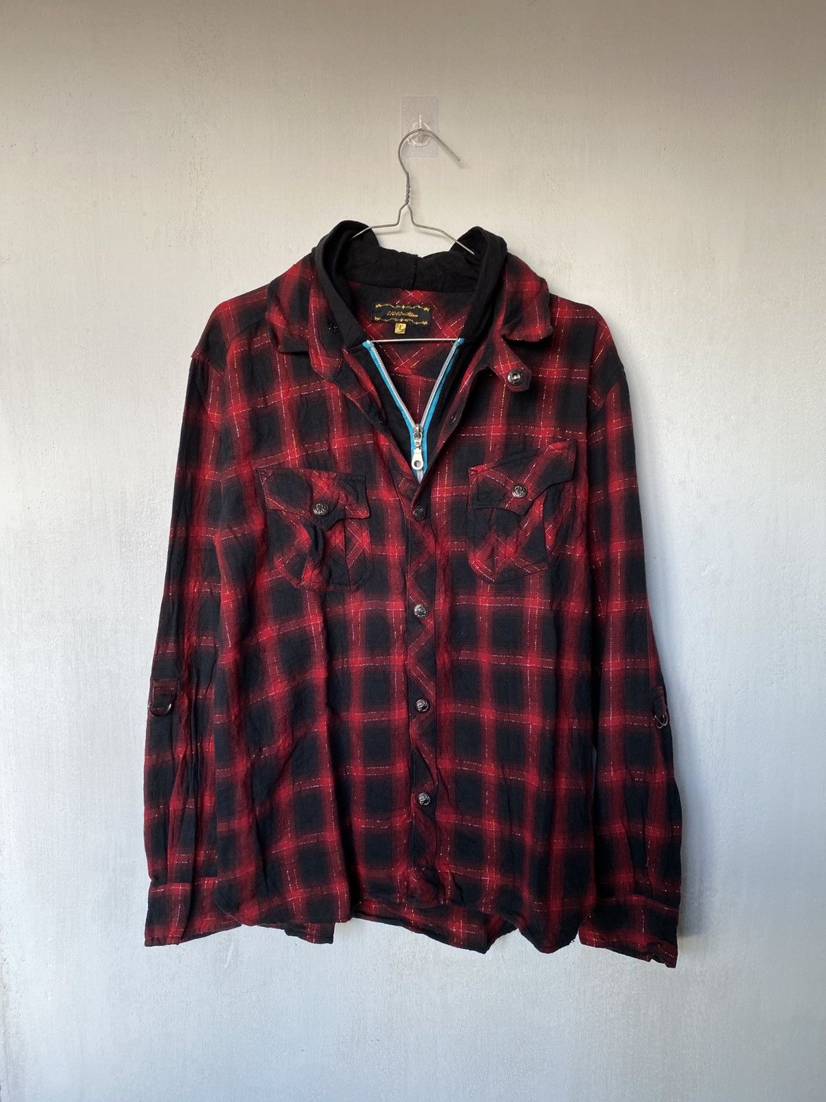 Hysteric Glamour × If Six Was Nine × Japanese Brand 31040=Skkone Double Layer Veterano Shirt Hoodie Size US L / EU 52-54 / 3 - 2 Thumbnail