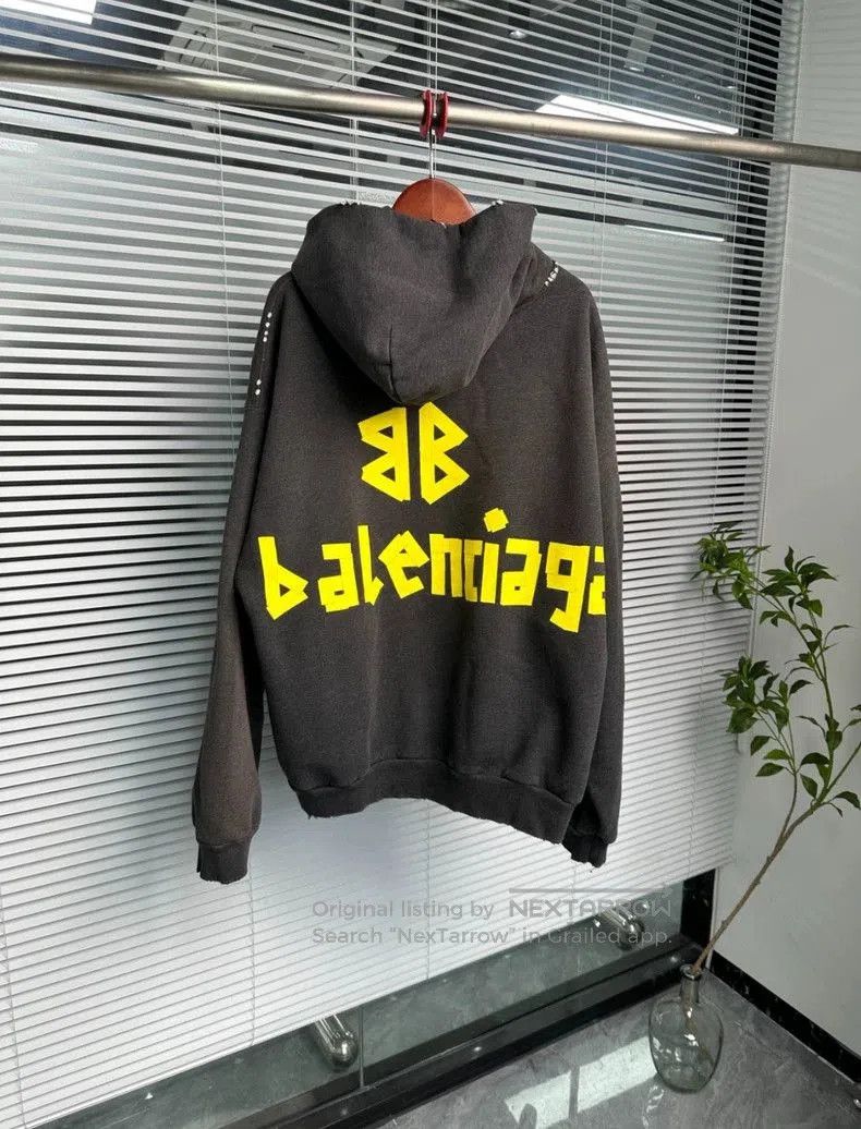 Balenciaga Balenciaga 24SS Tape Logo Hoodie. Size US XXS / EU 40 - 1 Thumbnail