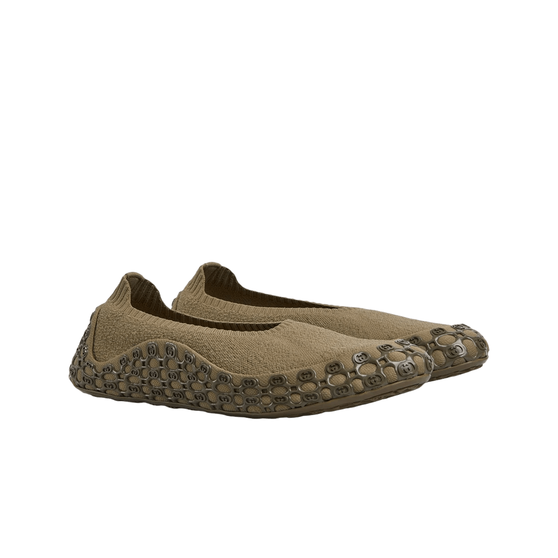 Gucci o1loc1c0226 825970 Men's Slip-On Sneakers in Light Brown Size US 5.5 / EU 38 - 3 Thumbnail