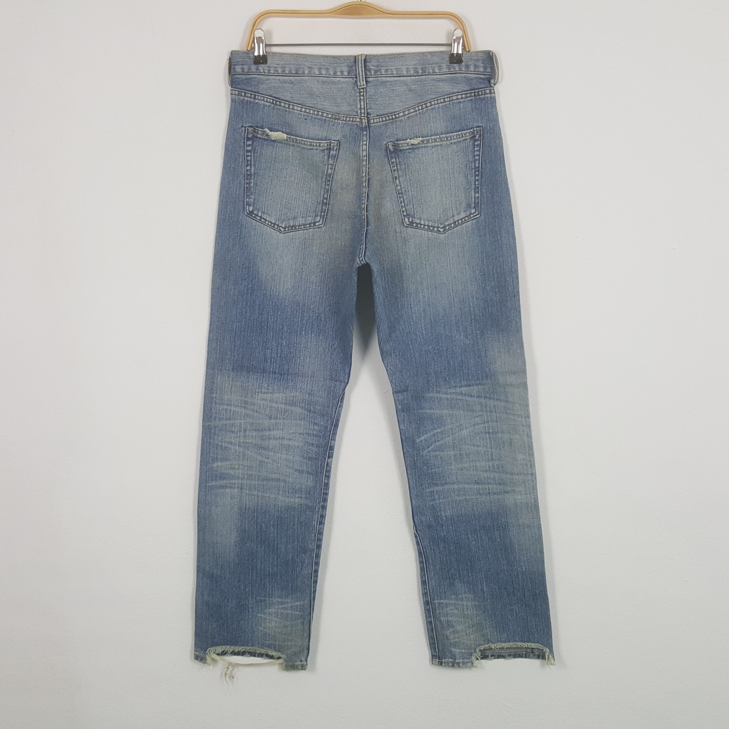Designer × Japanese Brand × Vintage Vintage Exribitionist Patchwork Design Denim Jeans Size US 32 / EU 48 - 4 Thumbnail